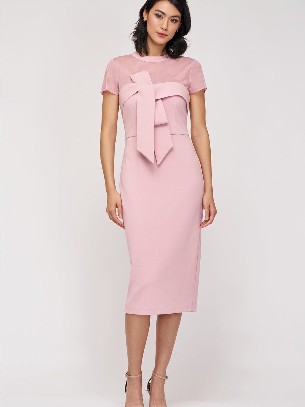 JS Collections Women's Roselle Bow-Trim Dress Size 10 
BNWT